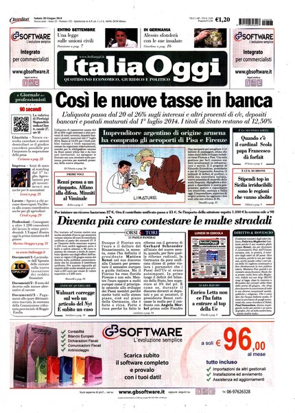 Italia oggi : quotidiano di economia finanza e politica